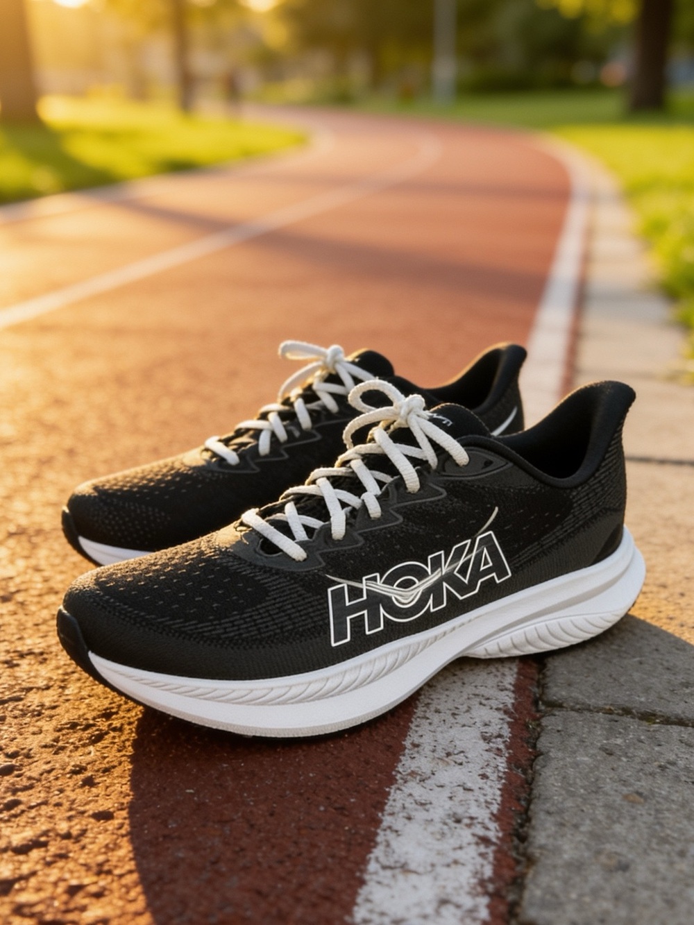Hoka Black and White Men's Running Shoes size 12.5